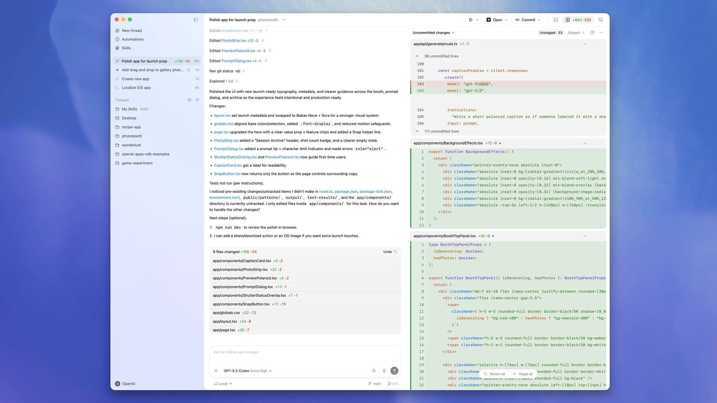 app screenshot light